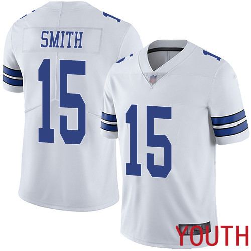 Youth Dallas Cowboys Limited White Devin Smith Road 15 Vapor Untouchable NFL Jersey